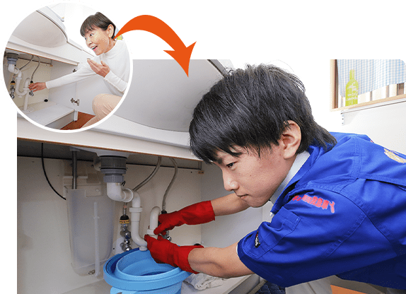 洗面所の水漏れ修理
